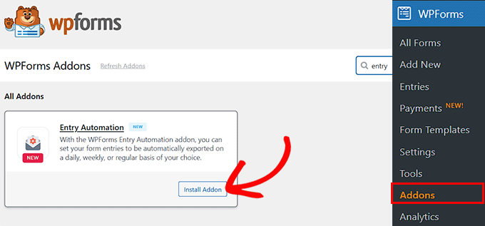 Install and activate the Entry Automation addon Install and activate the Entry Automation addon