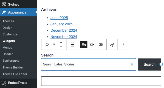 Customizing the search placeholder text