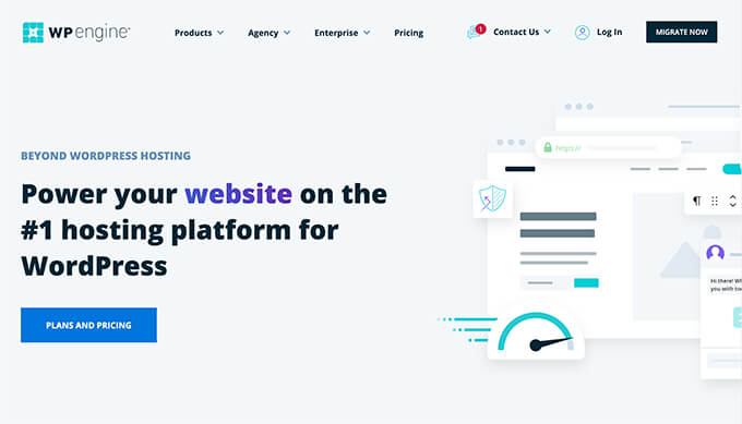 WP Engine WordPress Hosting Homepage