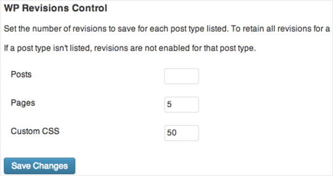 WP Revisions Control