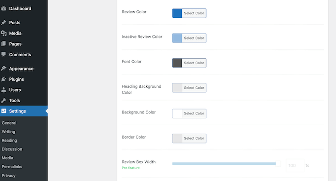 Using schema to create a review box