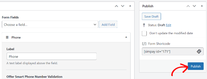 Publish your payment form