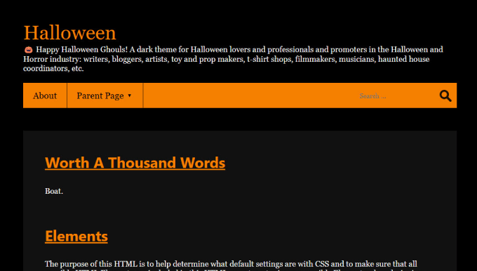 Halloween theme