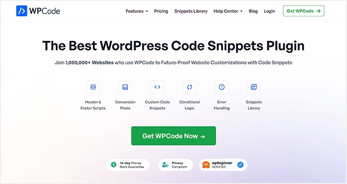 WPCode WordPress code snippets plugin