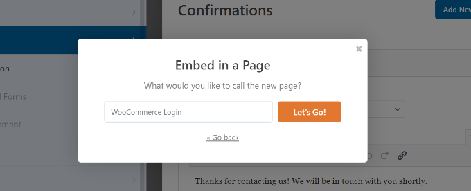 Enter a name for new AMP page