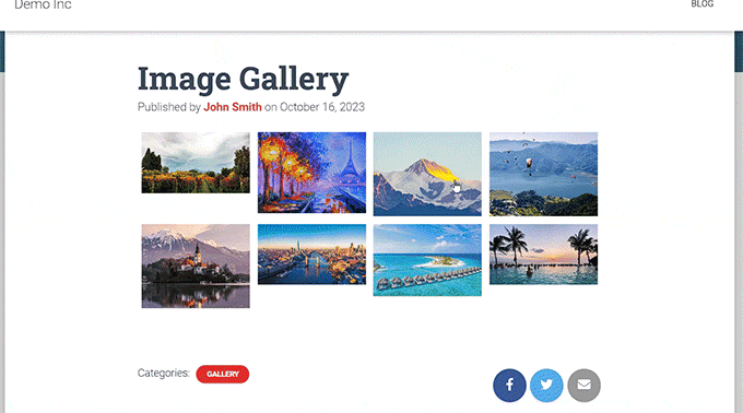 Lightbox effect gif