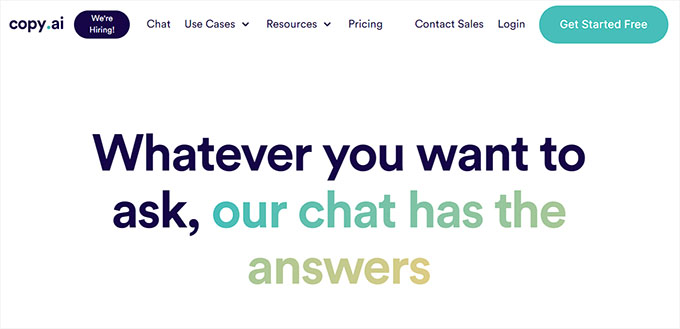 Copy.ai website